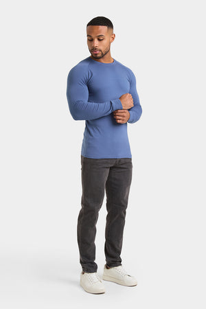 Muscle Fit T-Shirt in Denim Blue - TAILORED ATHLETE - ROW