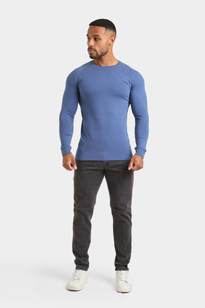 Muscle Fit T-Shirt in Denim Blue - TAILORED ATHLETE - ROW