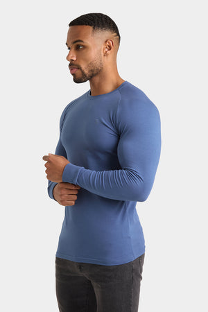 Muscle Fit T-Shirt in Denim Blue - TAILORED ATHLETE - ROW