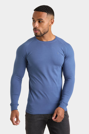 Muscle Fit T-Shirt in Denim Blue - TAILORED ATHLETE - ROW