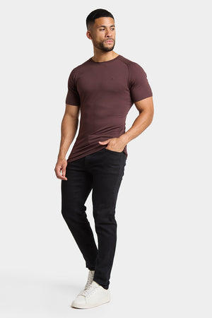 Premium Muscle Fit T-Shirt in Coffee - TAILORED ATHLETE - ROW