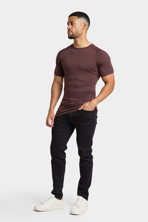 Premium Muscle Fit T-Shirt in Coffee - TAILORED ATHLETE - ROW