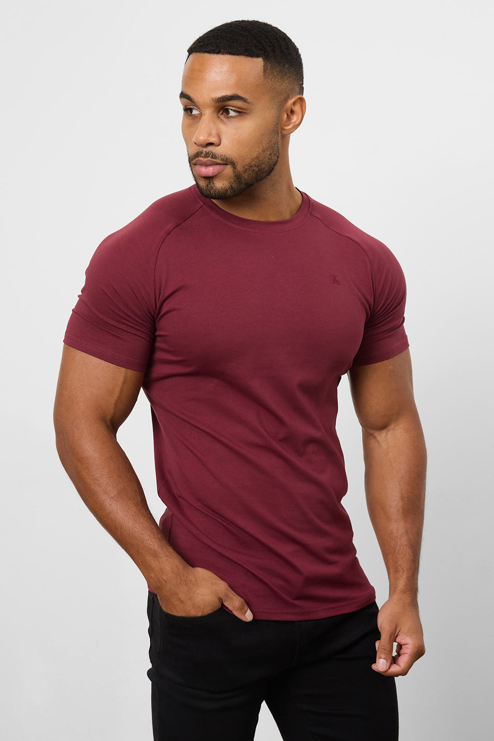 Premium Muscle Fit T-Shirt in Burgundy - TAILORED ATHLETE - ROW