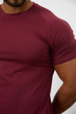 Premium Muscle Fit T-Shirt in Burgundy - TAILORED ATHLETE - ROW