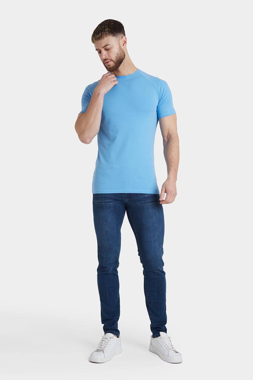 Premium Muscle Fit T-Shirt in Cornflower - TAILORED ATHLETE - ROW