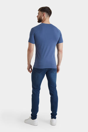 Premium Muscle Fit T-Shirt in Denim Blue - TAILORED ATHLETE - ROW