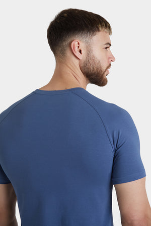 Premium Muscle Fit T-Shirt in Denim Blue - TAILORED ATHLETE - ROW