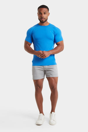 Premium Muscle Fit T-Shirt in Azure Blue - TAILORED ATHLETE - ROW