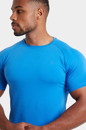 Premium Muscle Fit T-Shirt in Azure Blue - TAILORED ATHLETE - ROW