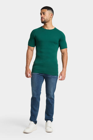 Premium Muscle Fit T-Shirt in Oxidised Green - TAILORED ATHLETE - ROW