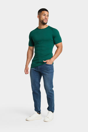 Premium Muscle Fit T-Shirt in Oxidised Green - TAILORED ATHLETE - ROW