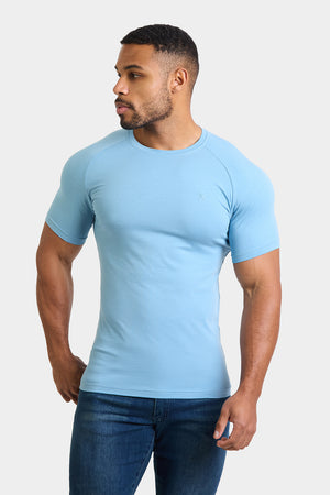 Premium Muscle Fit T-Shirt in Mist Blue - TAILORED ATHLETE - ROW
