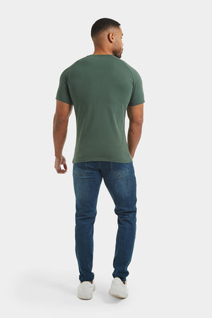 Muscle Fit T-Shirt in Dark Khaki - TAILORED ATHLETE - ROW