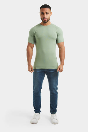 Premium Muscle Fit T-Shirt in Sage - TAILORED ATHLETE - ROW