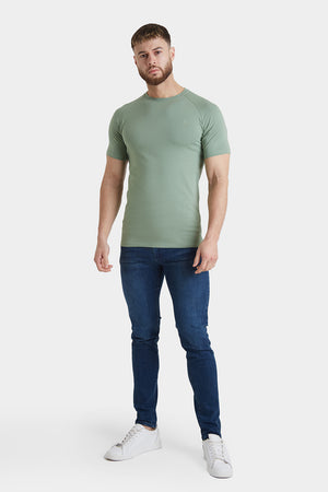 Premium Muscle Fit T-Shirt in Soft Kale - TAILORED ATHLETE - ROW