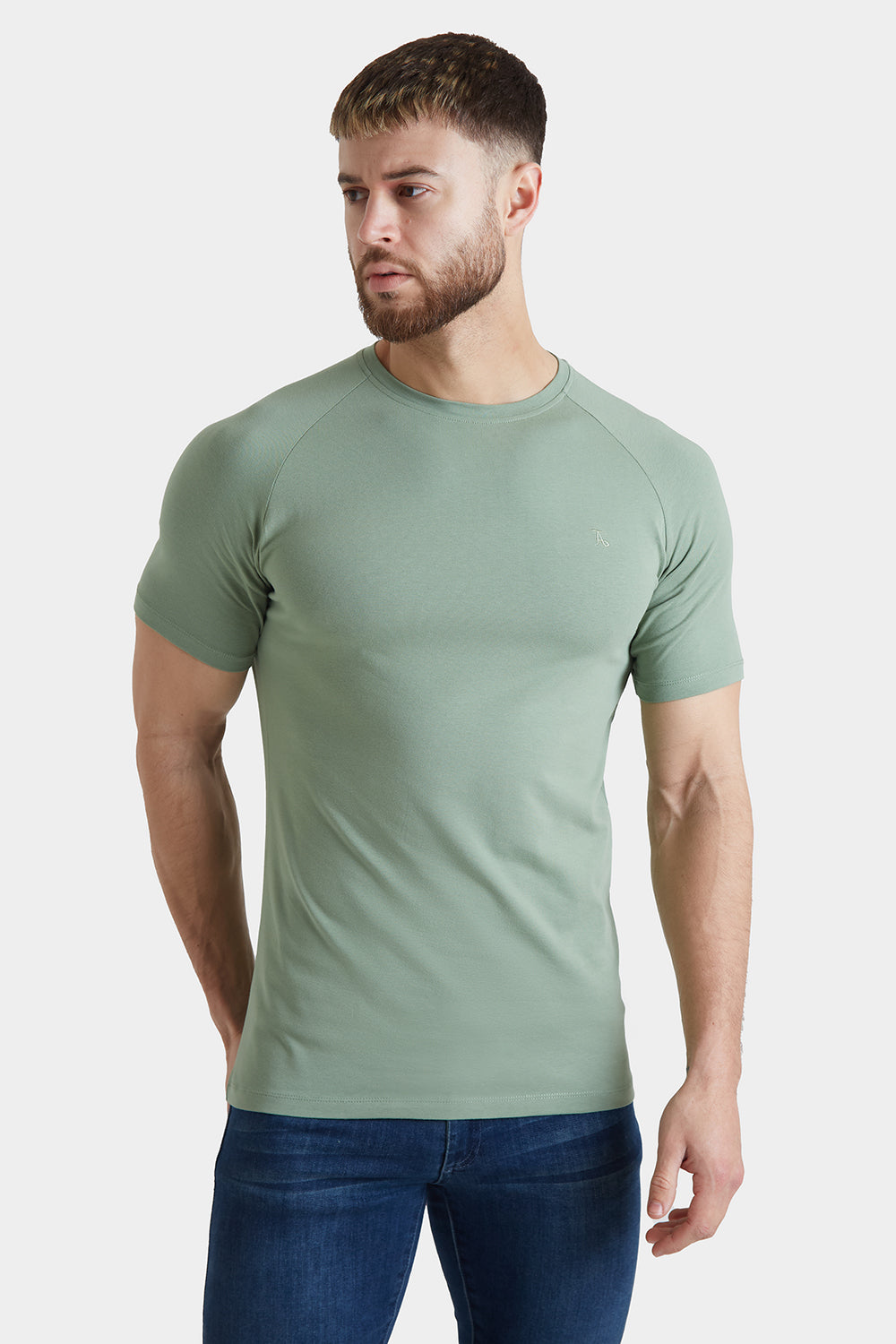 Premium Muscle Fit T-Shirt in Soft Kale - TAILORED ATHLETE - ROW