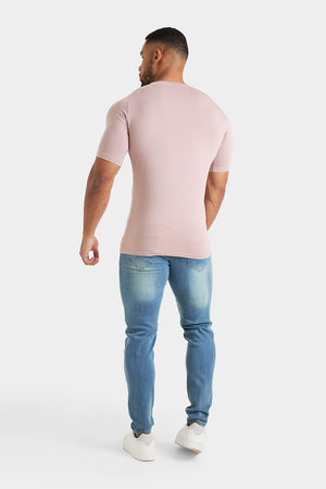 Longer Sleeve Muscle Fit T-Shirt in Blush - TAILORED ATHLETE - ROW