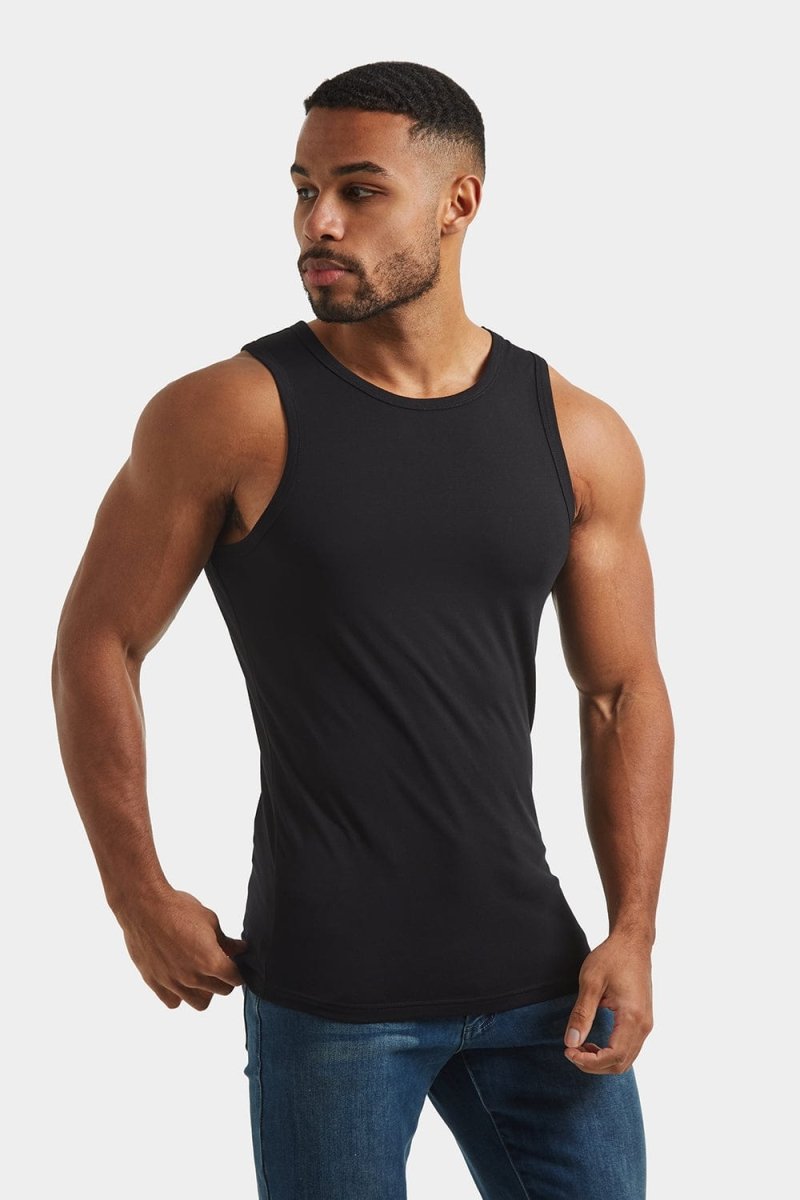 Muscle Fit Vest in Black - TAILORED ATHLETE - ROW