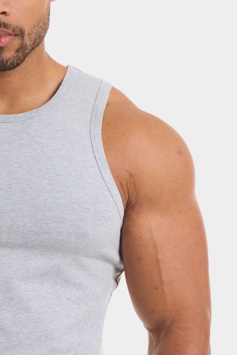 Muscle Fit Vest in Grey Marl - TAILORED ATHLETE - ROW