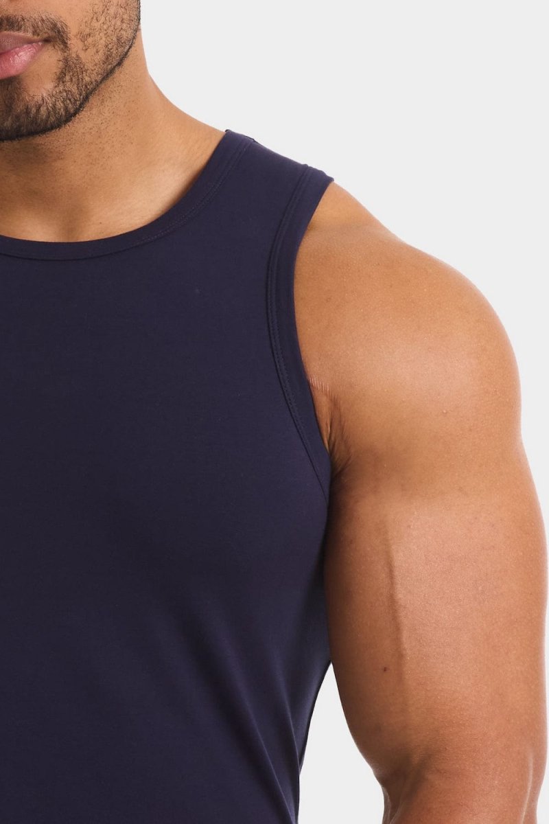 Muscle Fit Vest in True Navy - TAILORED ATHLETE - ROW
