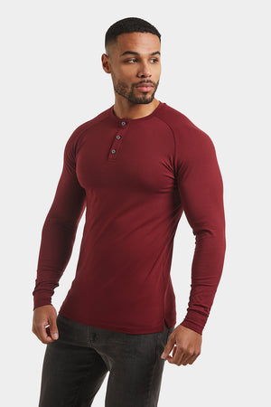 Everyday Henley in Burgundy - TAILORED ATHLETE - ROW