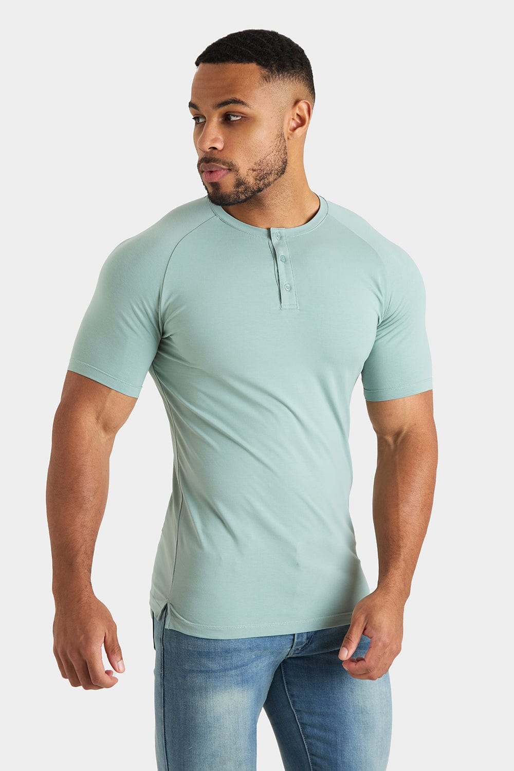 Everyday Henley T-Shirt in Sage - TAILORED ATHLETE - ROW