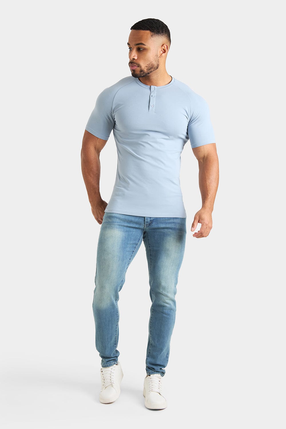 Everyday Henley T-Shirt in Slate - TAILORED ATHLETE - ROW