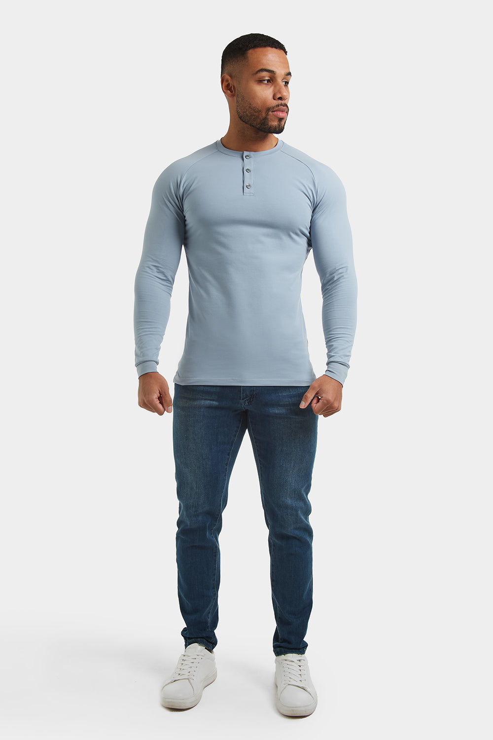 Muscle henley sales