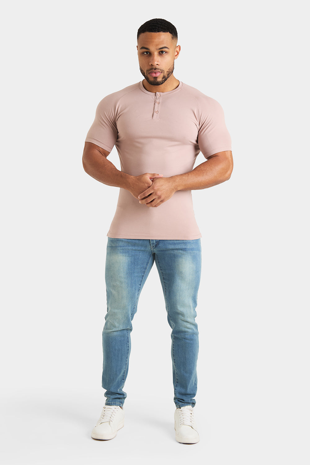 Everyday Henley T-Shirt in Dusty Rose - TAILORED ATHLETE - ROW