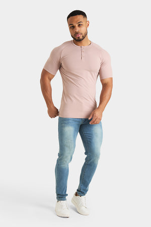 Everyday Henley T-Shirt in Dusty Rose - TAILORED ATHLETE - ROW