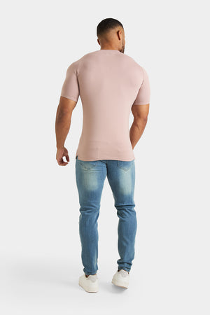 Everyday Henley T-Shirt in Dusty Rose - TAILORED ATHLETE - ROW