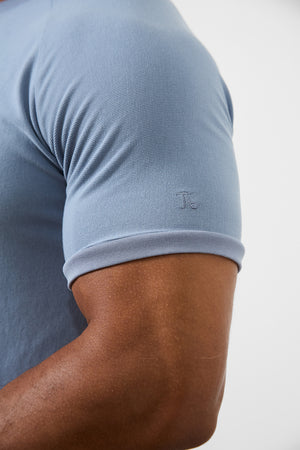 Textured Fashion T-Shirt in Slate Blue - TAILORED ATHLETE - ROW