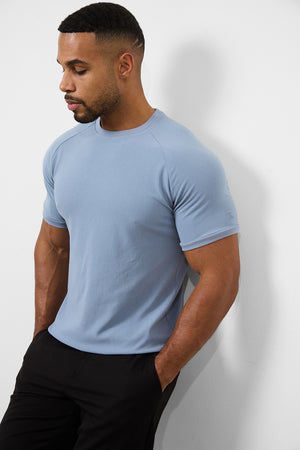 Textured Fashion T-Shirt in Slate Blue - TAILORED ATHLETE - ROW