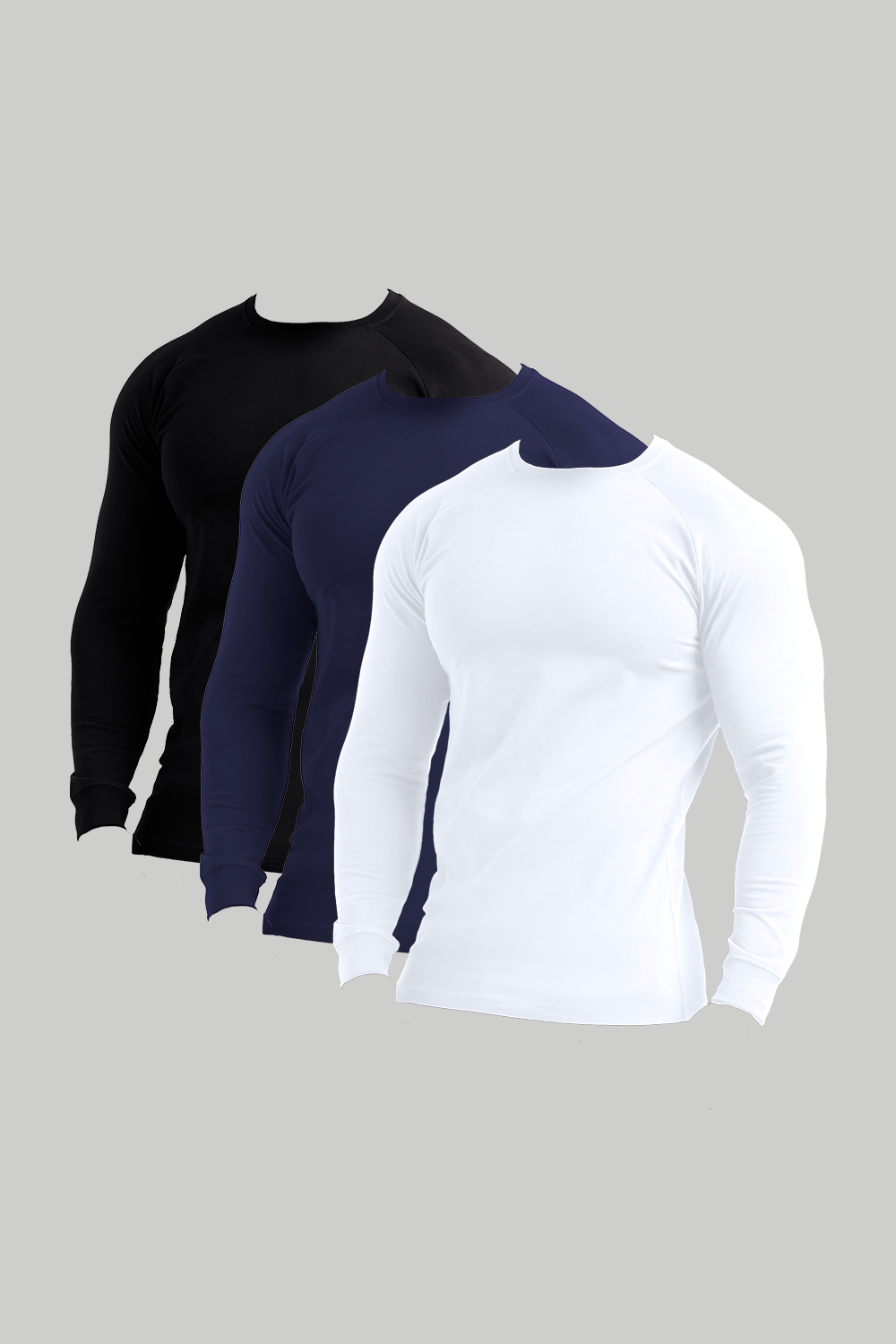 Muscle Fit Long Sleeve Favourites 3-Pack - TAILORED ATHLETE - ROW