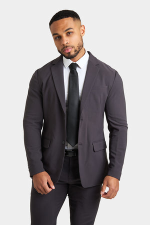 True Muscle Fit Tech Suit Jacket in Slate Grey - TAILORED ATHLETE - ROW