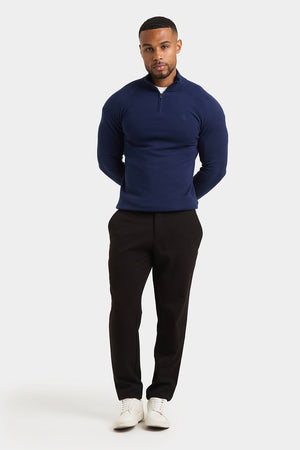 Half Zip Neck in Navy - TAILORED ATHLETE - ROW