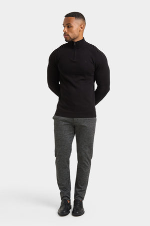 Half Zip Neck in Black - TAILORED ATHLETE - ROW