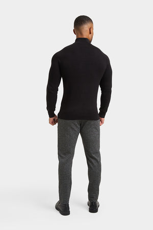 Half Zip Neck in Black - TAILORED ATHLETE - ROW