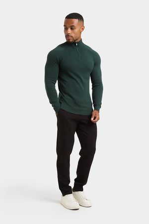 Half Zip Neck in Racing Green - TAILORED ATHLETE - ROW