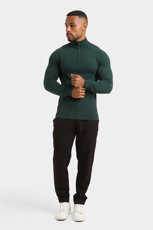 Half Zip Neck in Racing Green - TAILORED ATHLETE - ROW