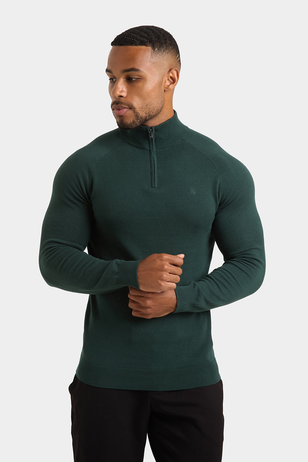 Half Zip Neck in Racing Green - TAILORED ATHLETE - ROW