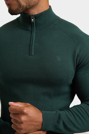 Half Zip Neck in Racing Green - TAILORED ATHLETE - ROW