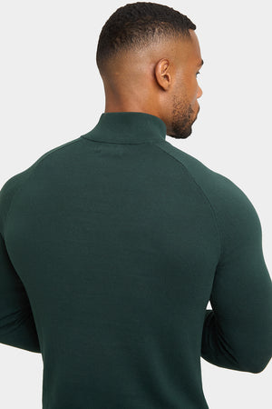 Half Zip Neck in Racing Green - TAILORED ATHLETE - ROW