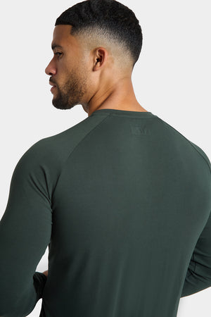 Long Sleeve Everyday Henley T-Shirt in Dark Forest - TAILORED ATHLETE - ROW