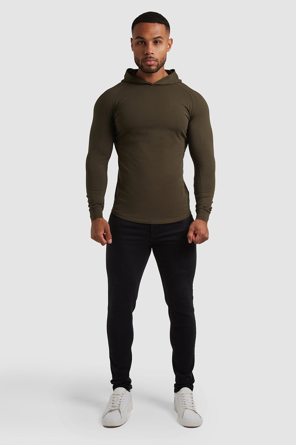 Hooded Top (LS) in Dark Olive - TAILORED ATHLETE - ROW