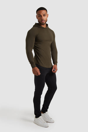 Hooded Top in Dark Olive - TAILORED ATHLETE - ROW