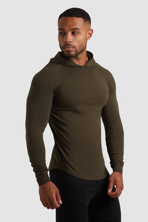 Hooded Top in Dark Olive - TAILORED ATHLETE - ROW
