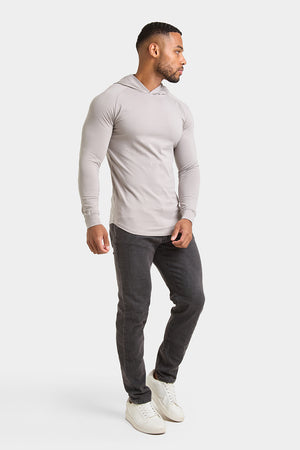 Hooded Top in Concrete Grey - TAILORED ATHLETE - ROW