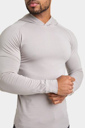 Hooded Top in Concrete Grey - TAILORED ATHLETE - ROW