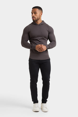 Hooded Top in Dark Charcoal - TAILORED ATHLETE - ROW